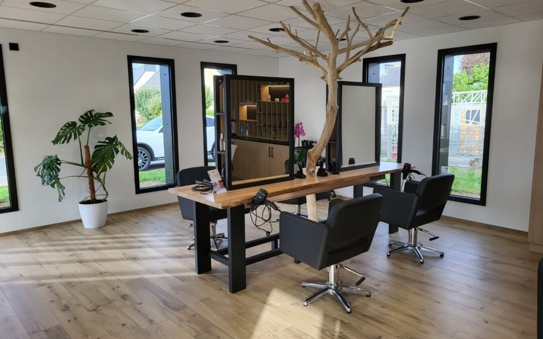 Réalisation de mobilier sur mesure – salon de coiffure -22